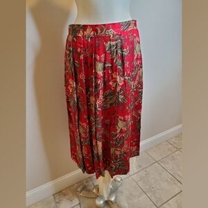 Susan Bristol Floral Pleated Skirt